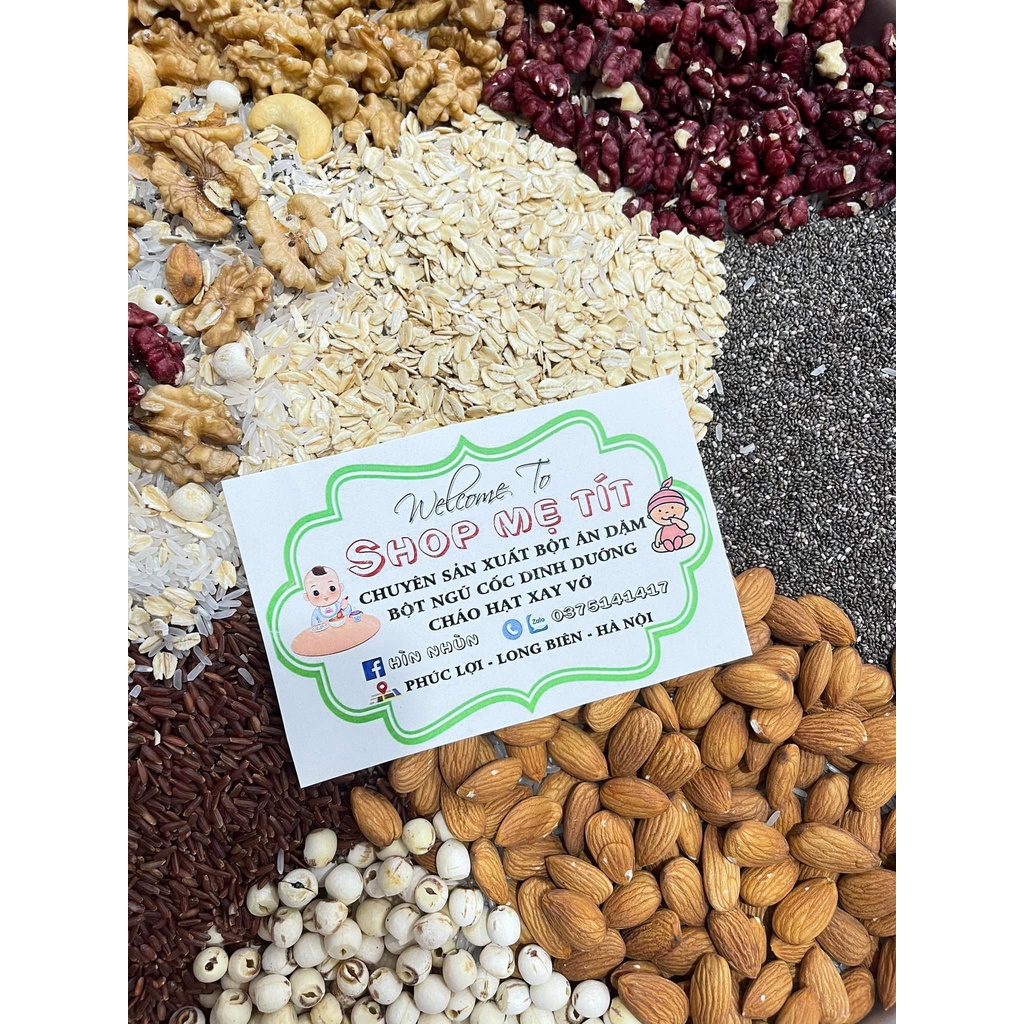 Bột ăn dặm cho bé, bột gạo nhà làm mix hạt ngũ cốc giàu dinh dưỡng thơm ngon cho bé tập ăn dặm từ 4tháng