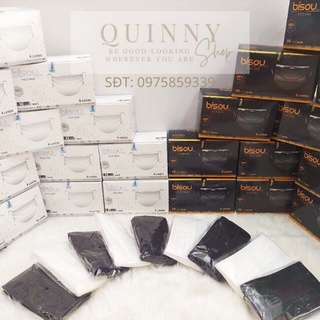 [Hàng Auth - Chọn màu]  [Chính hãng] [Ảnh thật] Khẩu Trang Y Tế 4 Lớp Kháng Khuẩn Cao Cấp Bisou Trắng - Đen