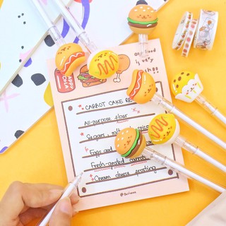 Bút bi nước mực đen hình đồ ăn dễ thương