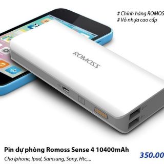 🔌 SẠC PIN DỰ PHÒNG Romoss Sense 4 10400mah