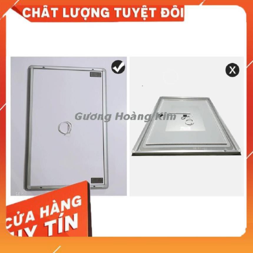gương led phòng tắm kết hợp phá sương đồng hồ nhiệt độ hiện đại kích thước 50x70 - guonghoangkim mirror | BigBuy360 - bigbuy360.vn