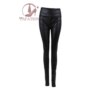 Quần legging da bóng lưng cao quyến rũ cho nữ