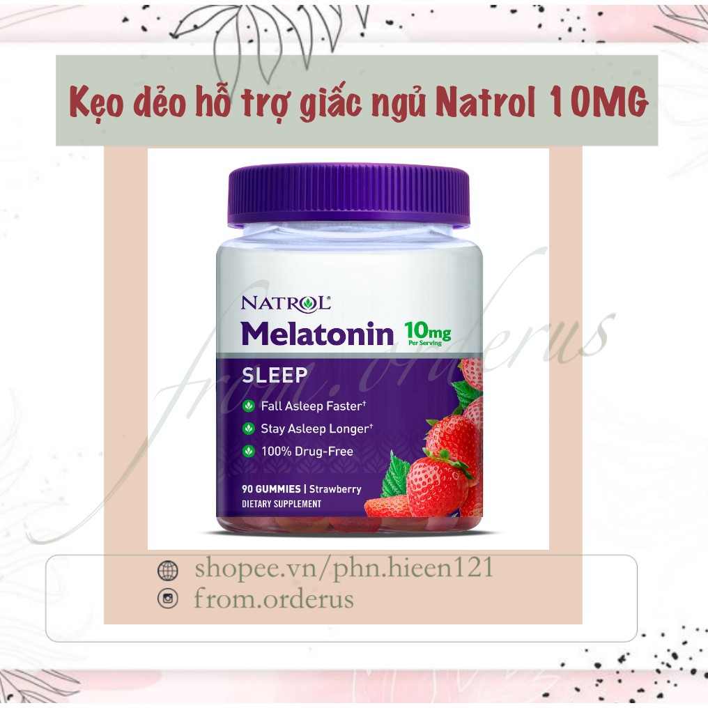 Kẹo Dẻo Hỗ Trợ Giấc Ngủ Natrol Melatonin 10MG 90 Viên