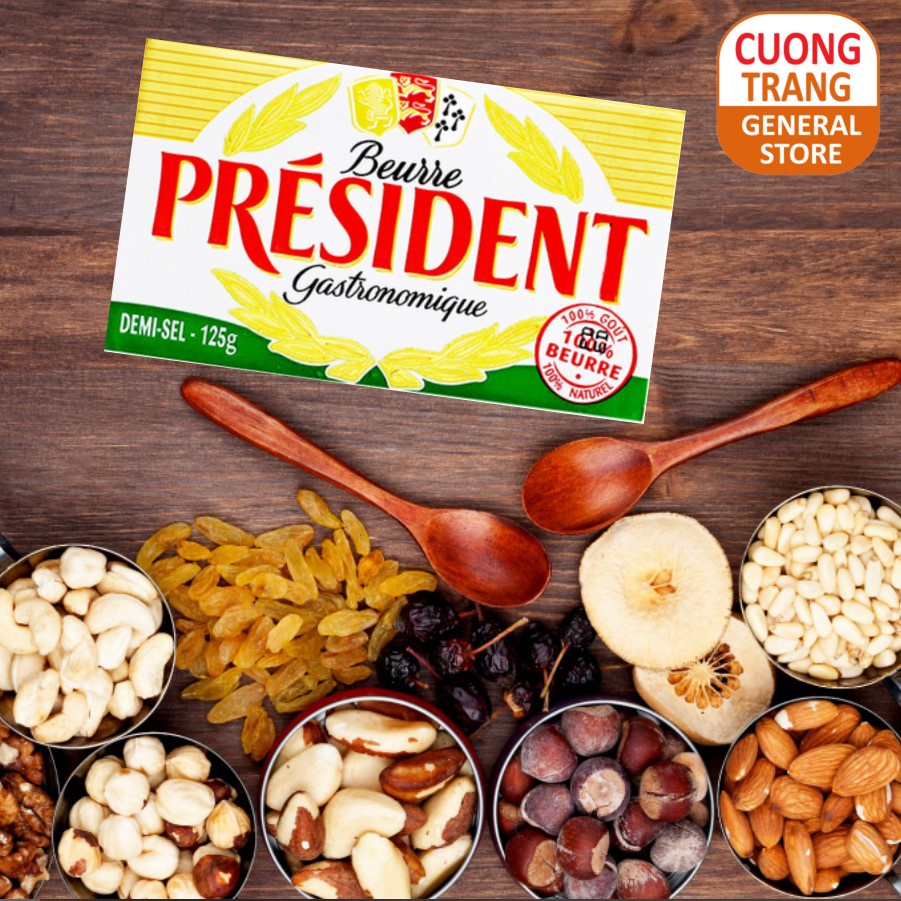 Bơ mặn President nhập khẩu Pháp 125g