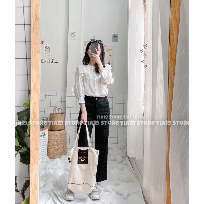 Quần culottes kaki ống rộng . Quần kaki ống suông ( Ảnh thật Tia19 chụp)