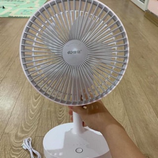 Quạt tích điện km- f0326 đèn led siêu bền