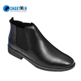 Chelsea boot Da bò tăng chiều cao SMARTMEN GD-368 Đen