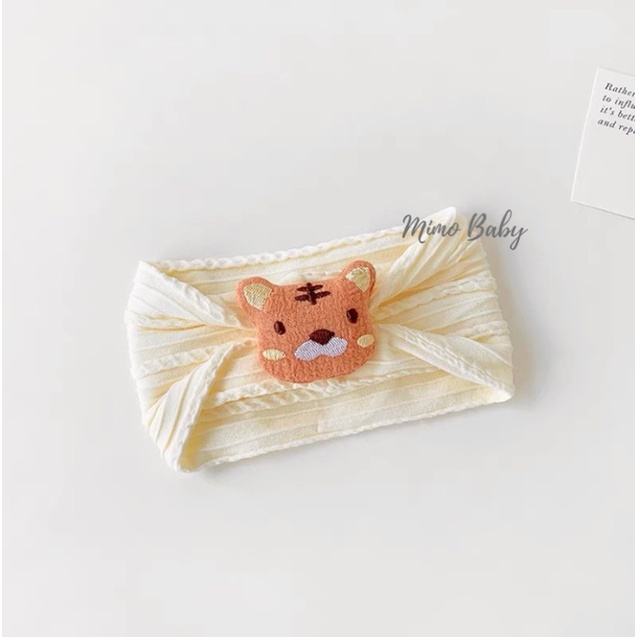 Băng đô bản to chất vải thun gân hình chú hổ xinh xắn cho bé BD69 Mimo Baby