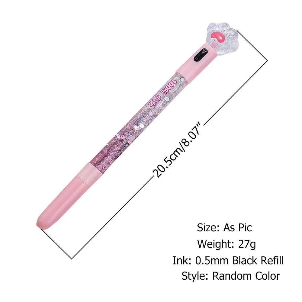 ✪NARCISSUS✪ Cute Gel Pen Cat Claw Office Supplies Stationery New Light Quicksand Student School