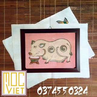 Tranh Đông Hồ Lợn uống nước