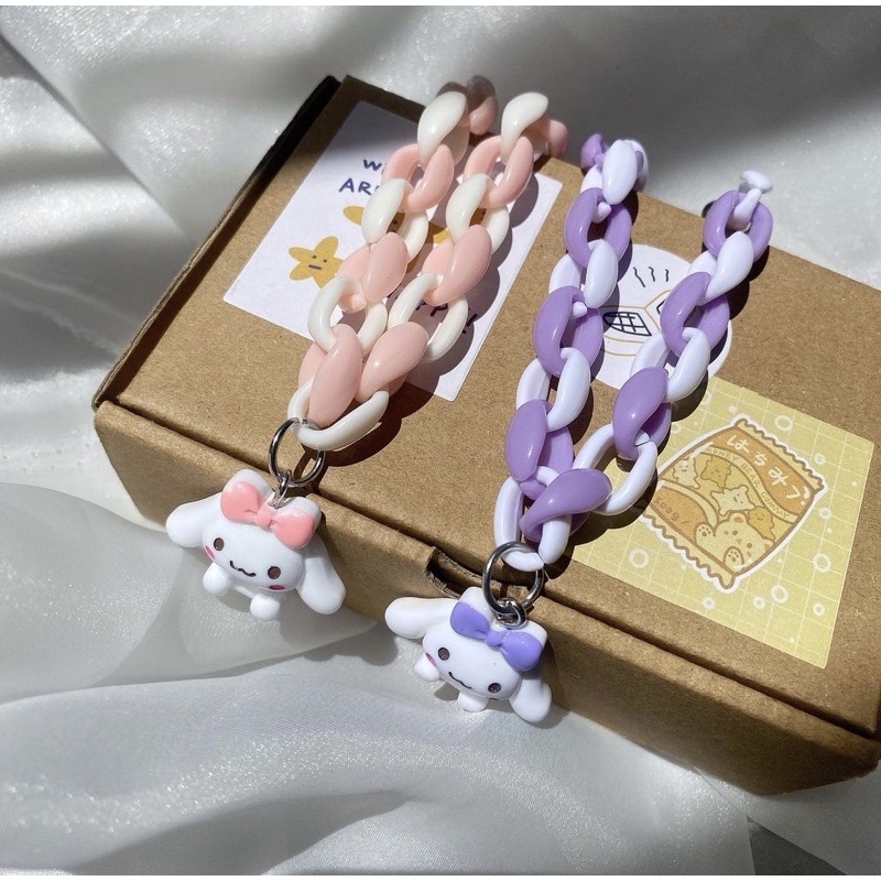Vòng Tay Charm Thỏ Trắng Cinnamoroll Tặng Hộp