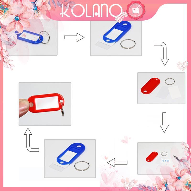 Móc khóa EDC KOLANO móc chìa khóa ghi chú, ghi tên, đánh dấu chìa khóa, vali, balo nhiều màu tiện dụng HG-001115