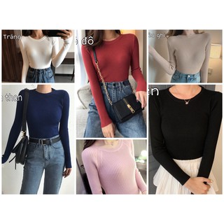 Áo Len Tăm ⚡️BÁN GIÁ TỐT⚡️ Dài Tay - Chất len mềm mịn