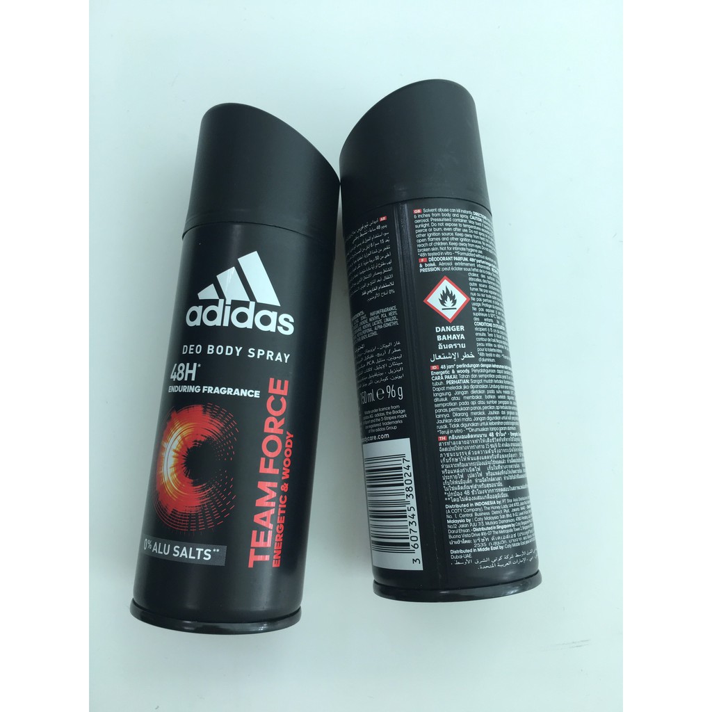 XỊT KHỬ MÙI TOÀN THÂN NAM ADIDAS DEO BODY SPRAY 48H 150ML-TEAM FORCE