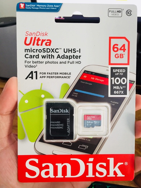 [CHÍNH HÃNG] Thẻ nhớ Micro SDHC SanDisk Ultra 32-64G
