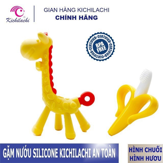 Gặm nướu hình con hươu Silicon không BPA an toàn cho Bé - Kichi Kichilachi