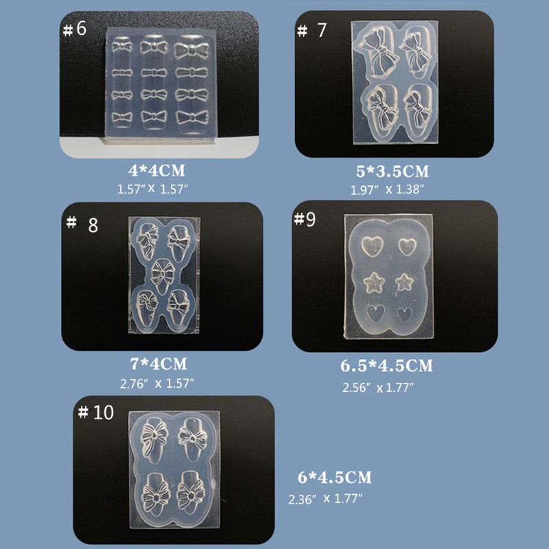Khuôn silicon đổ phụ kiện thủ công trang trí làm móng