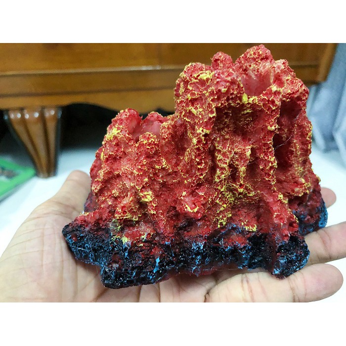 NÚI LỬA SỦI OXY TRANG TRÍ HỒ CÁ 14X10X10CM