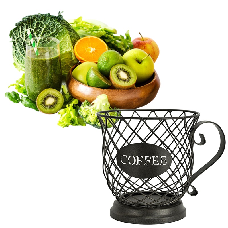 Giỏ Đựng Cốc Cà Phê Màu Đen Phong Cách Vintage