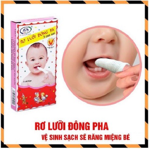 [Combo 5-10 hộp] Rơ Lưỡi Đông Pha Vệ Sinh Miệng Cho Bé