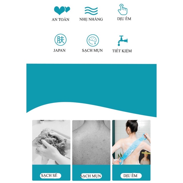 Đai Chà Lưng Massage Thư Giãn, Đai Cọ Lưng, Dây Tắm Chà Lưng Có Gai Silicon Massage, Cọ Tắm Silicon