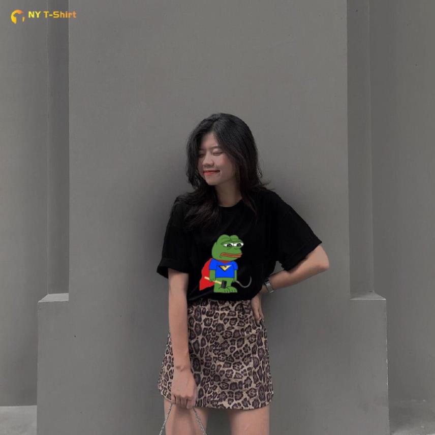 Áo Thun In Meme Ếch Xanh Pepe ❃ ❃Vải Cotton Tay Ngắn Phù Hợp Cho Cả Nam Nữ Mã 10 Form Áo Basic