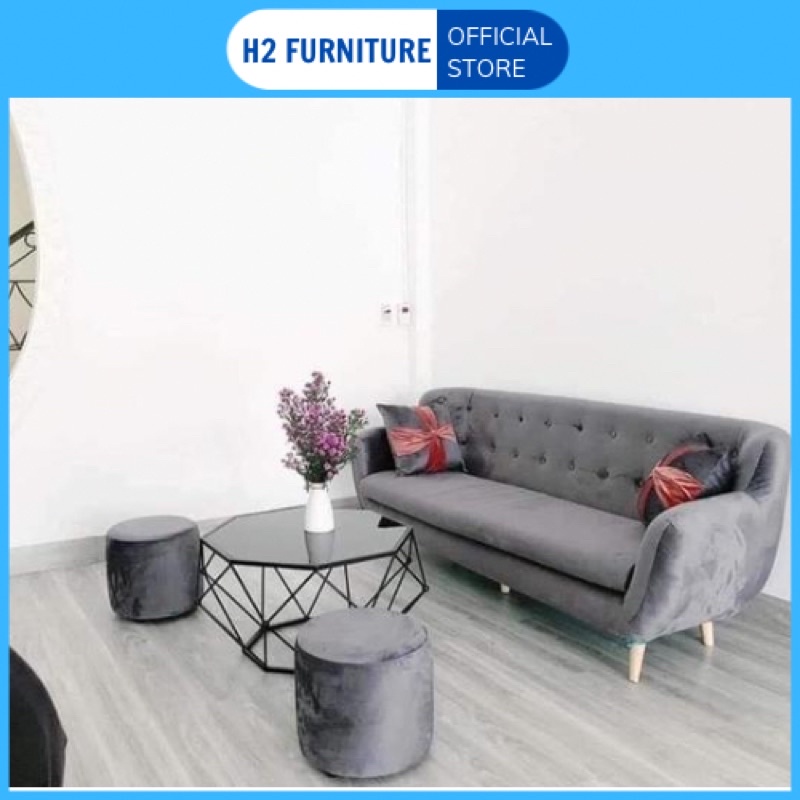 [FREESHIP HÀ NỘI] Ghế sofa nỉ H2 Furniture  bền đẹp khung gỗ chắc chắn chịu lực lớn sofa phòng khách, phòng ngủ | BigBuy360 - bigbuy360.vn