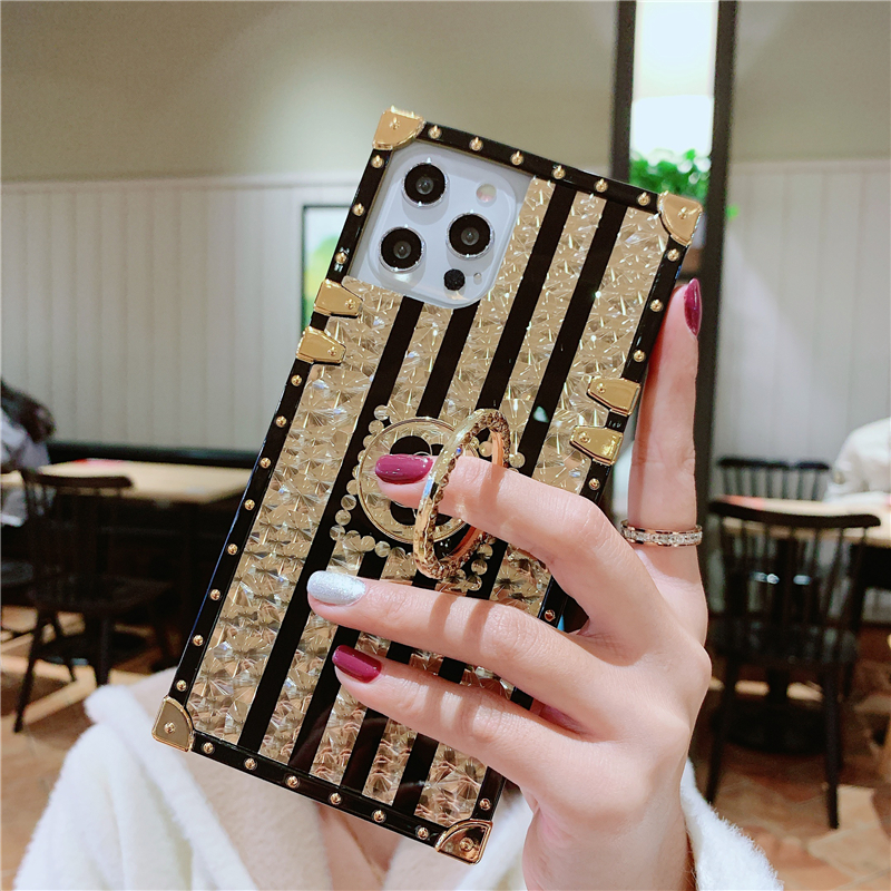 Ôp Điện Thoại Dẻo Tráng Gương Kèm Giá Đỡ Nhẫn Sang Trọng Cho iphone 11 pro max 15 14 13 12 pro max xs xr 6 6s 8 7plus ốp