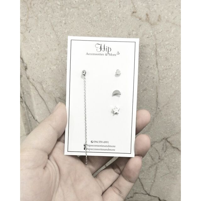 Set khuyên tim-trăng-sao