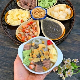 SET NGUYÊN LIỆU NẤU CHÈ KHÚC BẠCH 10-15 CHÉN