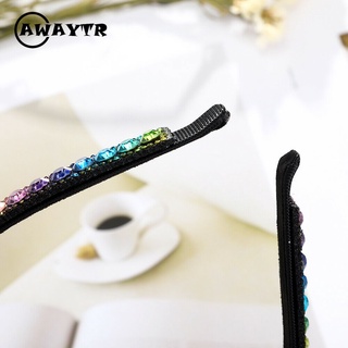 Băng Đô Cài Tóc Mỏng Đính Đá Bezel Hàng Mới Dành Cho Bạn Nữ