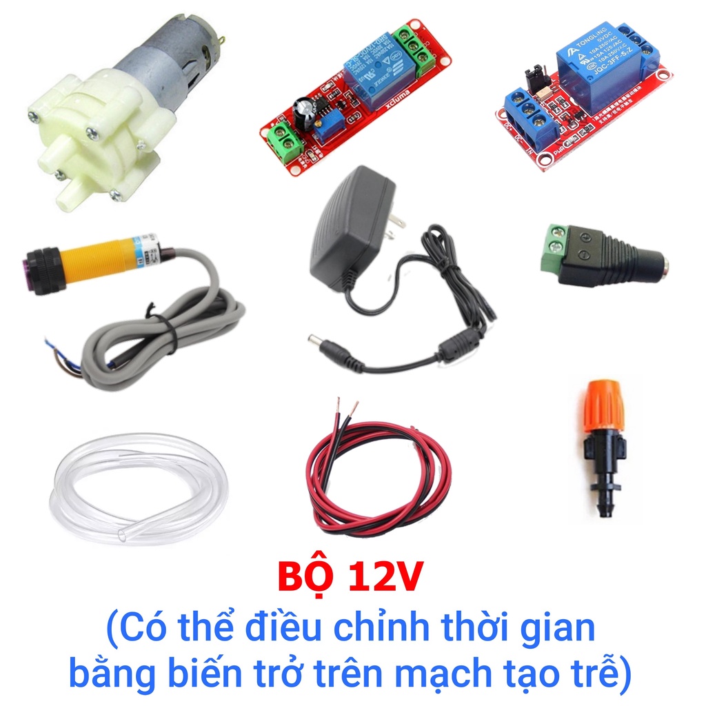 Bộ máy rửa tay sát khuẩn tự động 12V - Đã lắp ráp - Ứng dụng được cho hệ thống bơm rót nước tự động
