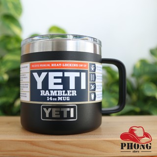 Ly giữ nhiệt YETI 14oz (414ml) màu Đen - chính hãng USA nhập khẩu.