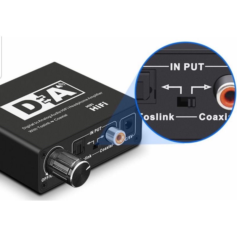 Bộ chuyển đổi quang âm thanh Optical HIFI sang AV Audio Cao Cấp có nút chỉnh âm lượng cao cấp [ kèm dây quang ] DM9971