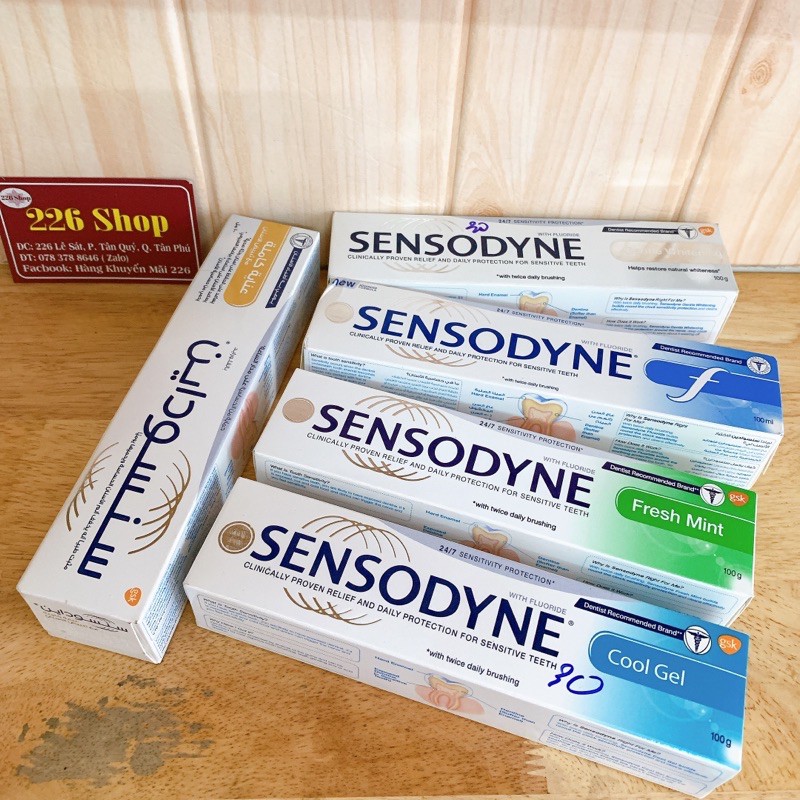 Kem đáng răng Sensodyne chống e buốt 100g/100ml [chọn màu theo phân loại]