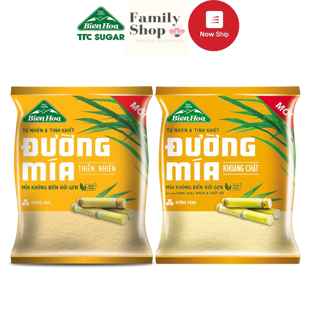 1 Kg Đường Vàng Mía Khoáng Chất/ Thiên Nhiên Biên Hòa