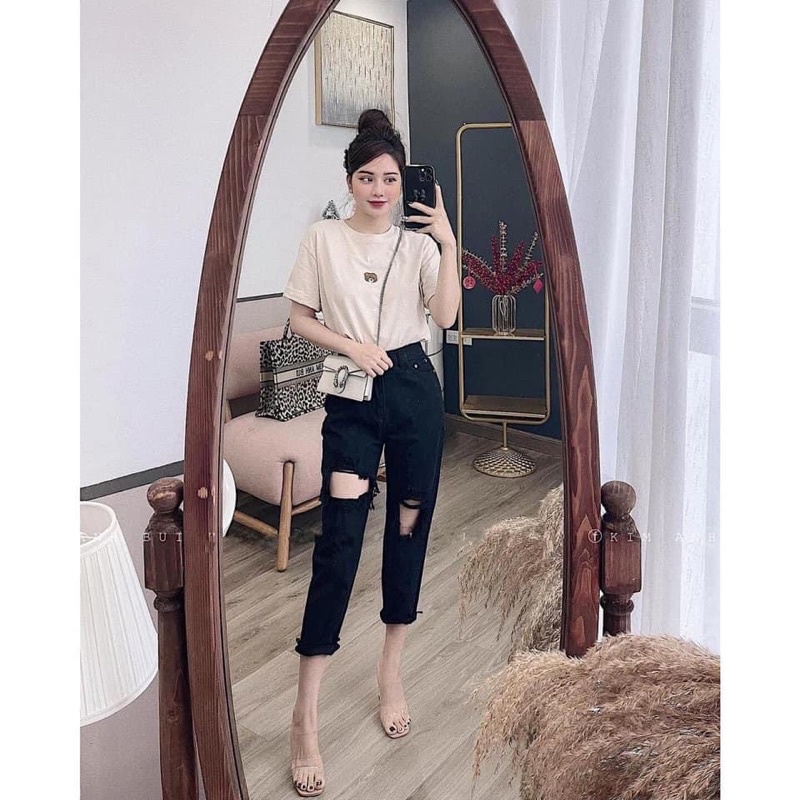 Áp thun thêu hình gấu
