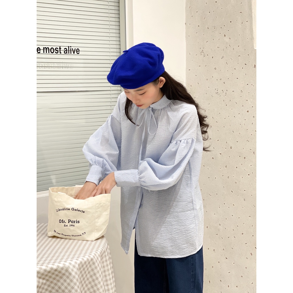 Cloudy blouse - Áo sơ mi tay bồng freesize