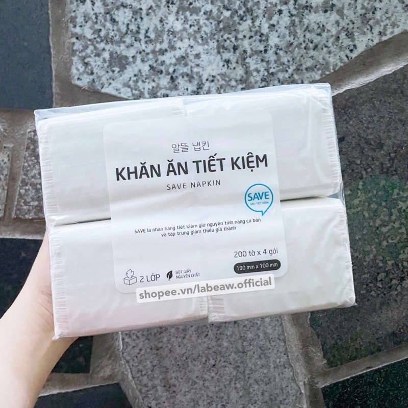 [COMBO 4 GÓI] Khăn giấy ăn CHOICE L 2 lớp siêu tiết kiệm