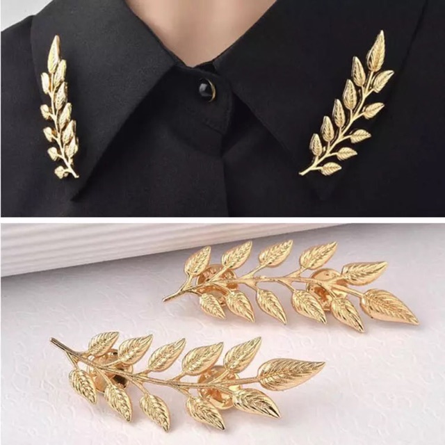 Cài cổ áo hình lá phong cách Châu Âu ( 1 cặp )