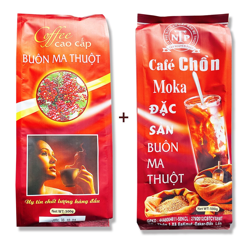 Combo 2 Bịch x 500r cà phê Moka đặc sản Buôn Mê Thuộc thượng hạng pha phin - Tây Nguyên Phát
