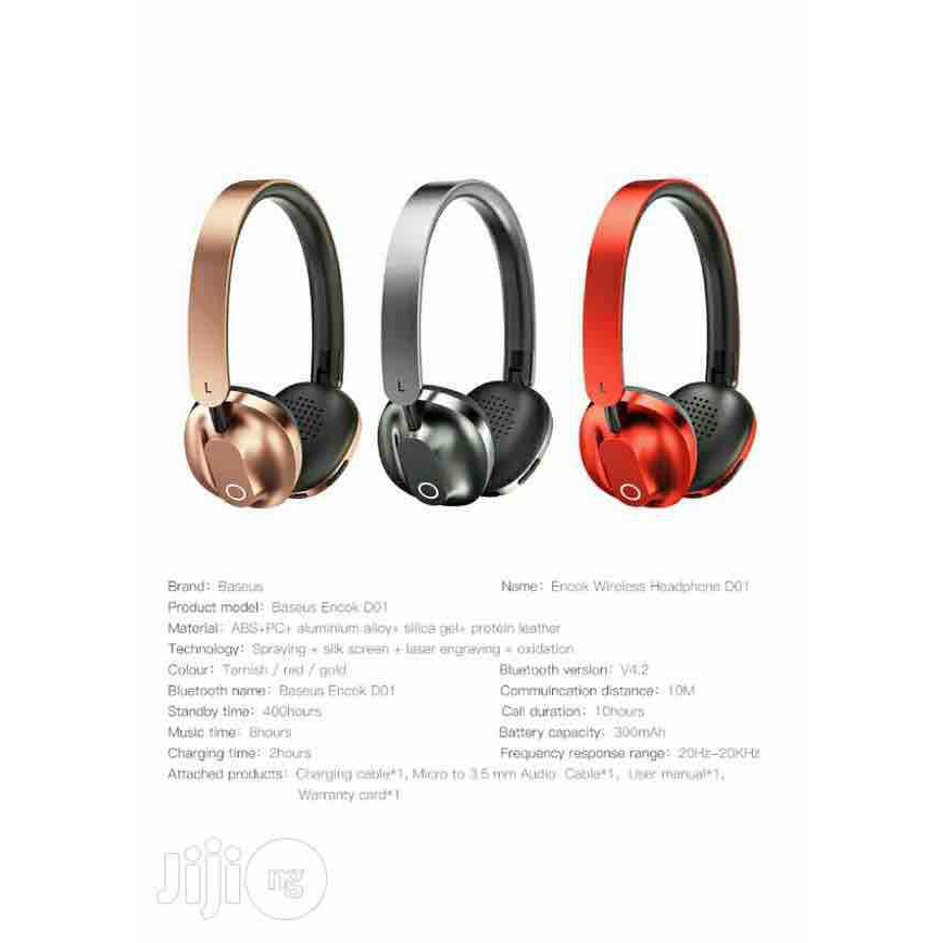 Tai Không Dây Baseus D01 Encok Over Ear Hifi Headphone Wireless Lọc Âm Chống Ồn Siêu Bass