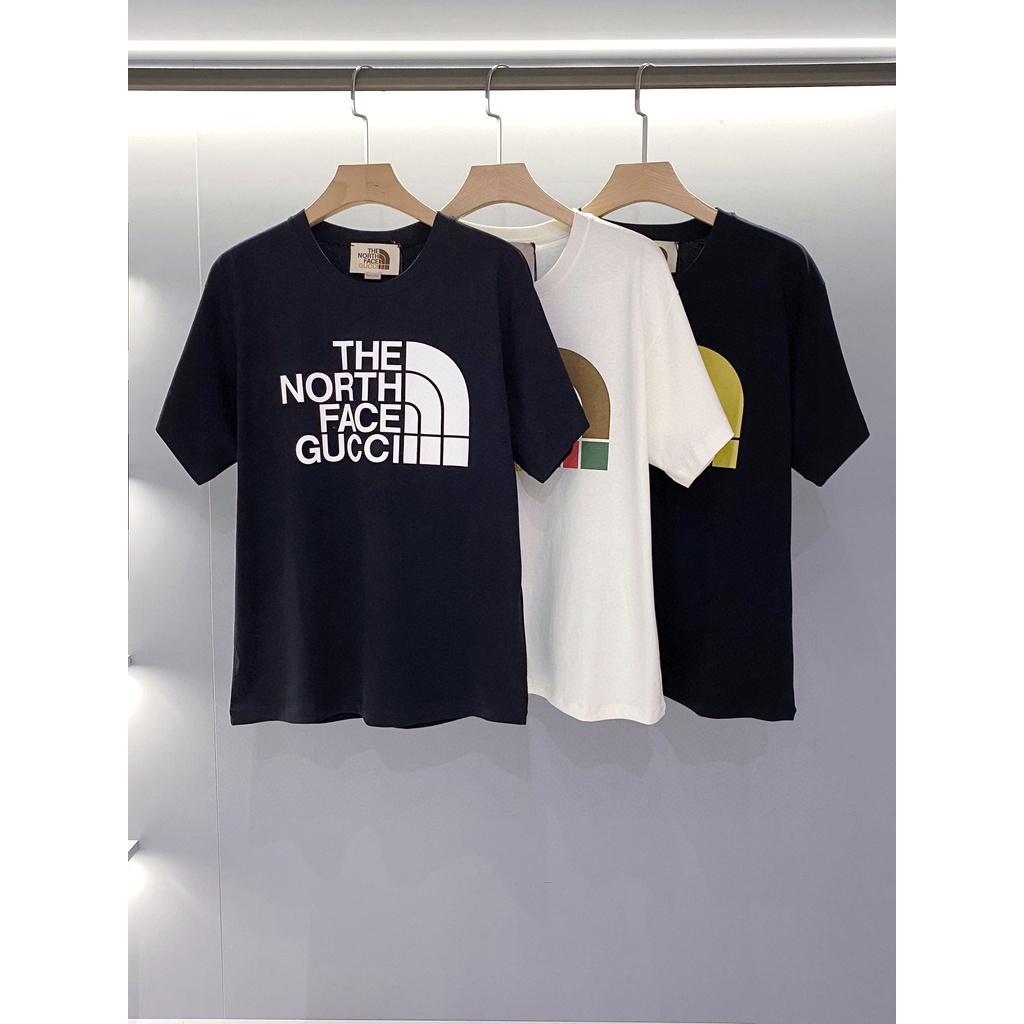 The North Face Áo Thun Thể Thao Gucci Tay Ngắn Dáng Rộng Dễ Phối Đồ Thời Trang Mùa Hè Cho Nam Và Nữ
