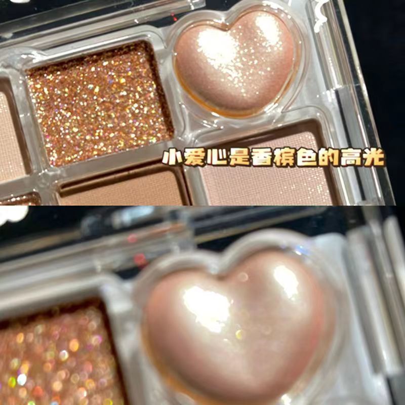 Bảng Phấn Mắt Callcall Ling 12 Màu Sắc Tông Lì/Hiệu Ứng Ngọc Trai Lấp Lánh Chống Thấm Nước Chống Nhòe