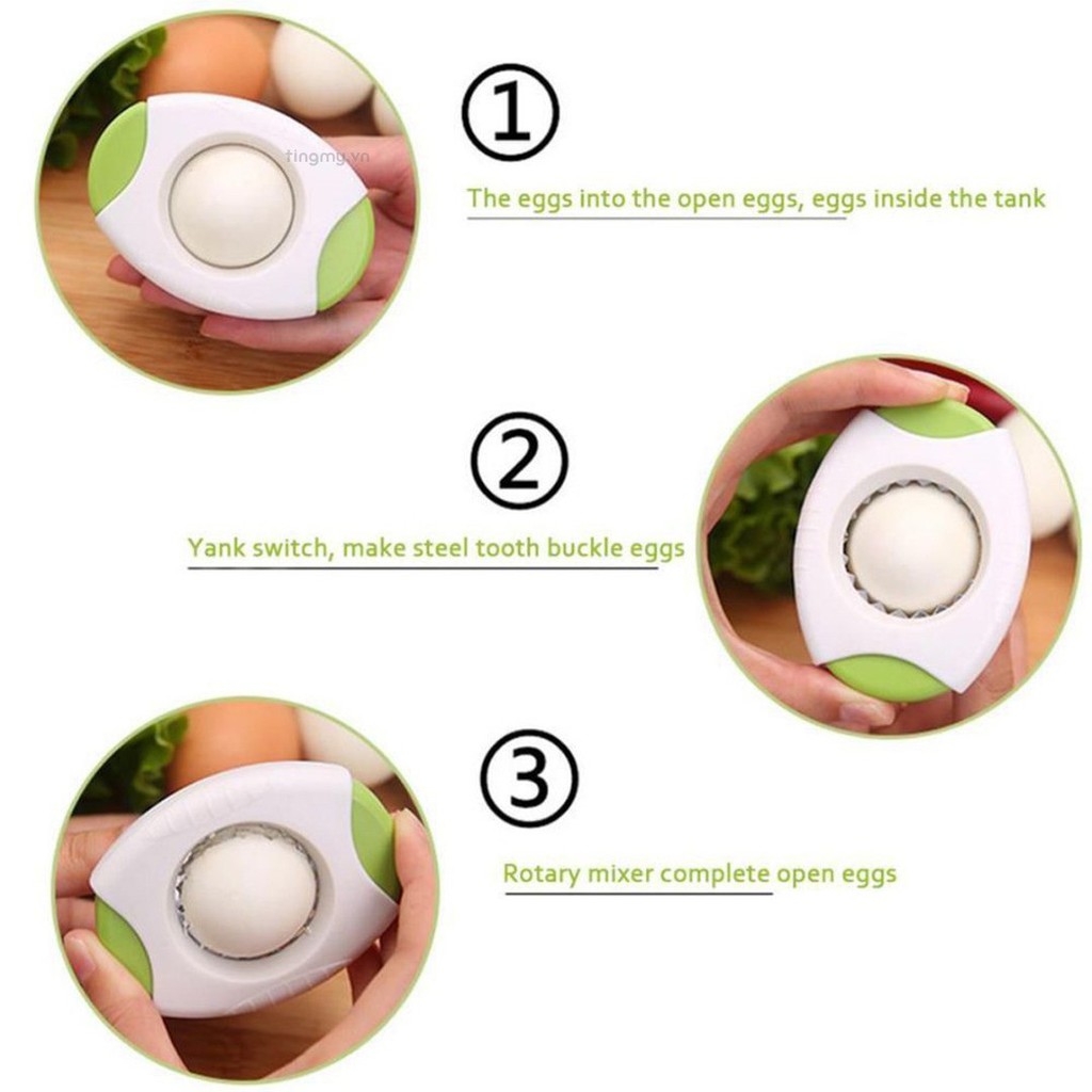 Dụng cụ hỗ trợ mở vỏ trứng tiện lợi