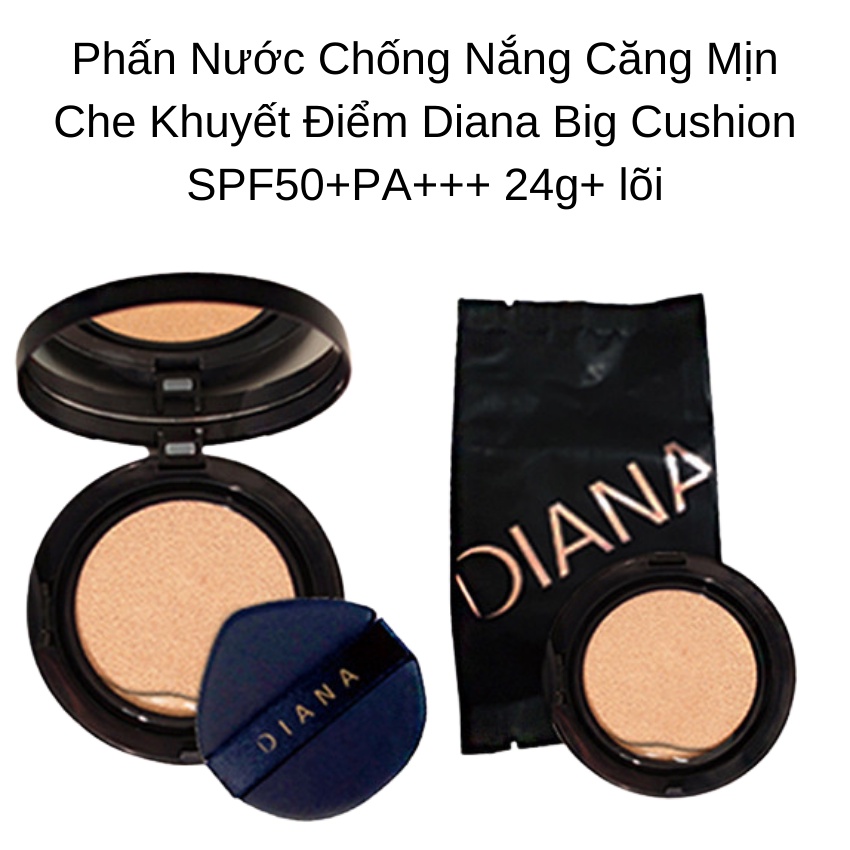 Phấn Nước Da Dầu Che Khuyết Điểm Kiềm Dầu Chống Nắng Diana Big Cushion SPF50+ PA+++ 24g- KOBE YOUNG