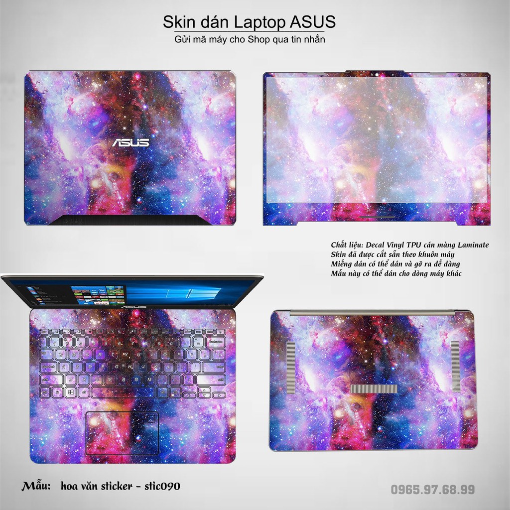 Skin dán Laptop Asus in hình Hoa văn sticker _nhiều mẫu 15 (inbox mã máy cho Shop)