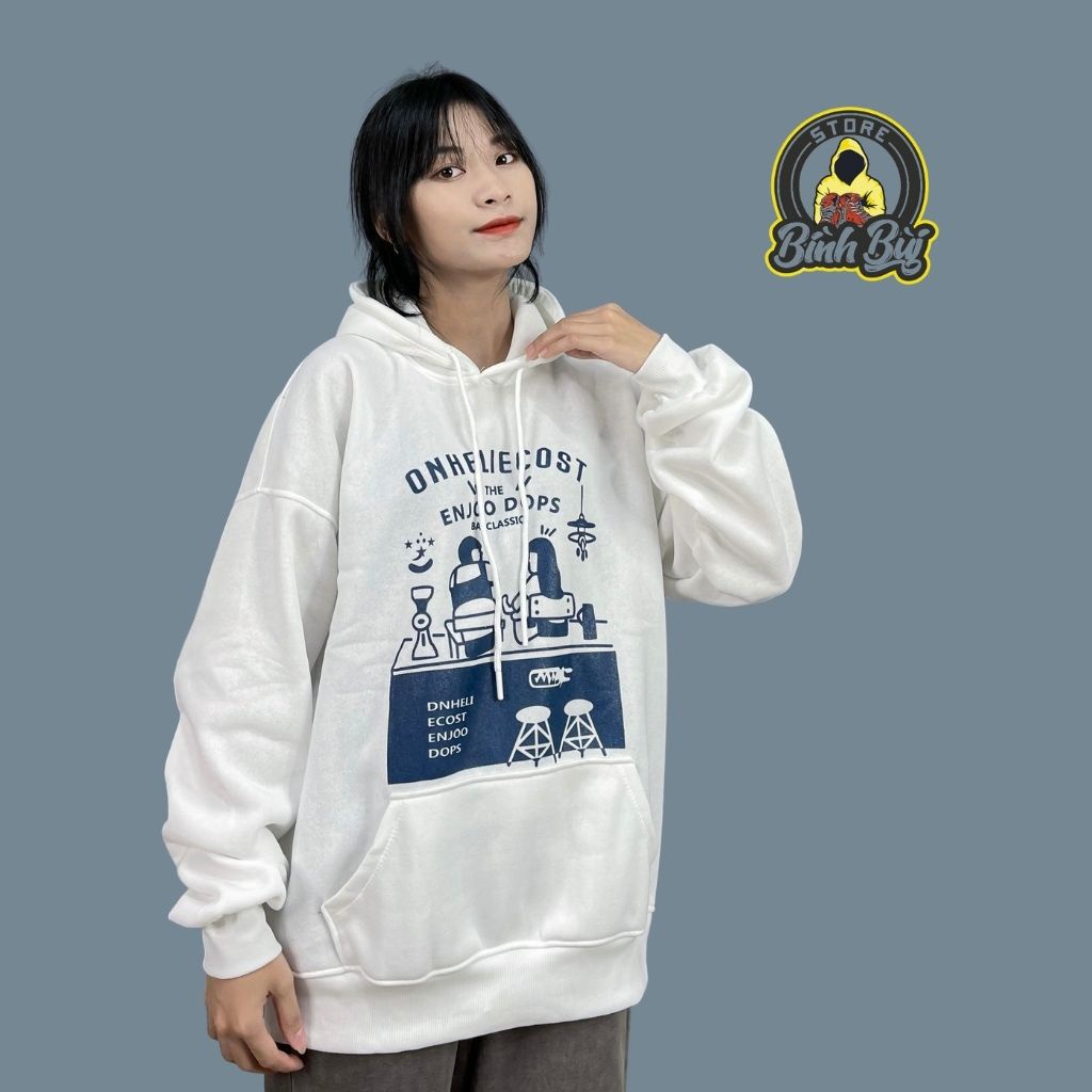 Áo Hoodie Nam Nữ Unisex Bình Bùi Store Chất Nỉ Bông Form Rộng Cao Cấp Phong Cách Hàn Quốc | BigBuy360 - bigbuy360.vn