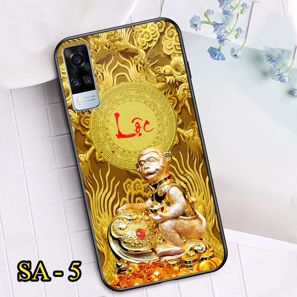 Ốp Lưng Vivo Y51 2020 - Vivo Y52s mặt lưng kính cường lực in hình 12 con giáp sắc nét, chống trầy tốt