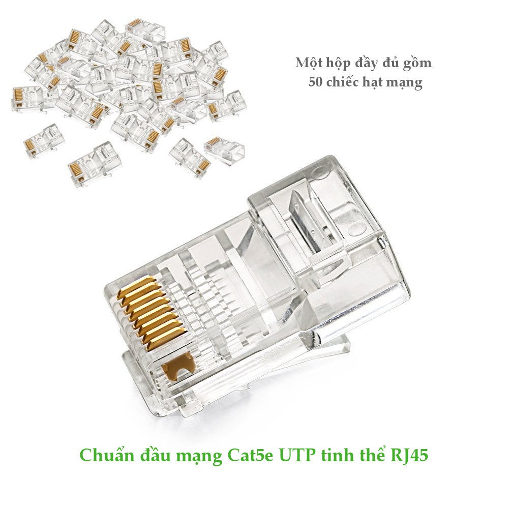 Đầu bấm hạt mạng RJ45 UGREEN NW110 cho dây CAT5e - Hàng phân phối chính hãng - Bảo hành 18 tháng